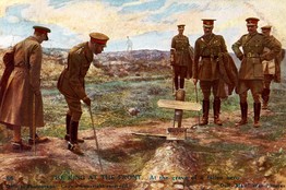 World War I - George V visiting soldirs grave