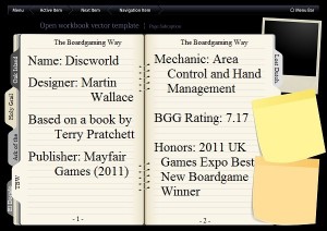 Discworld Open Book with Index Summary