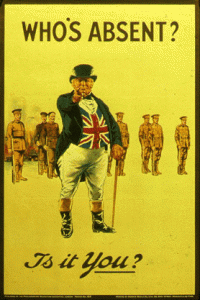 WWI propaganda poster - john bull