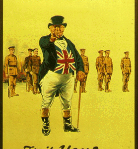 WWI propaganda poster - john bull