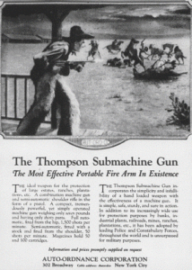 Thompason submachine gun ad
