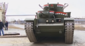 War is Boring: “A Gigantic T-35 Tank Rolls Out of a Factory, 80 Years After Production Ended”