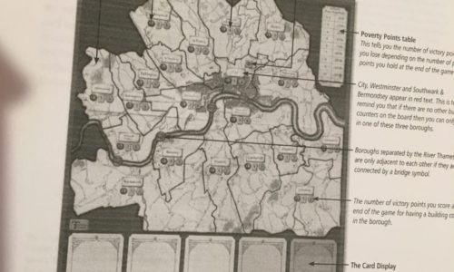 A black and white photo of the first edition board from the rules.